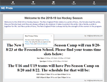 Tablet Screenshot of nepridehockey.com